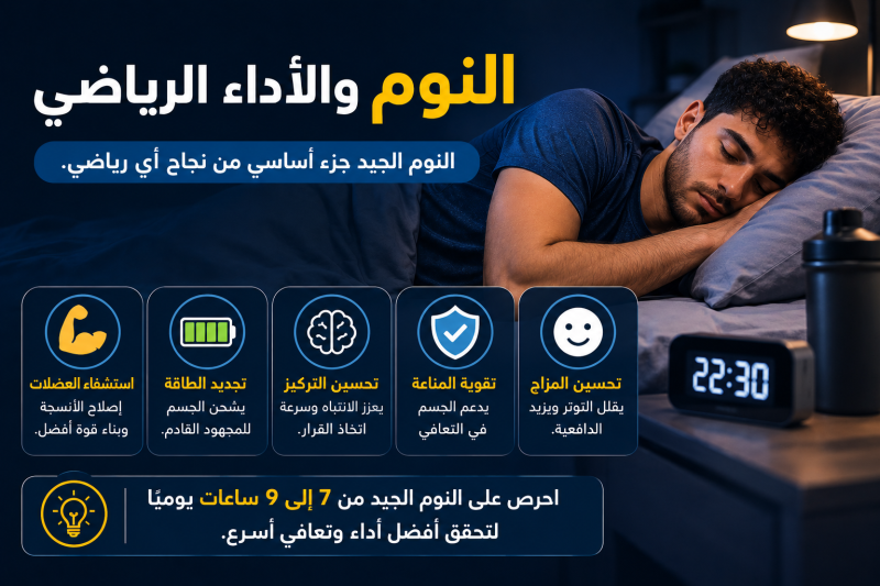 النوم والأداء الرياضي