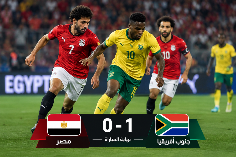منتخب مصر تسقط أمام جنوب أفريقيا بهدف قاتل في استاد القاهرة