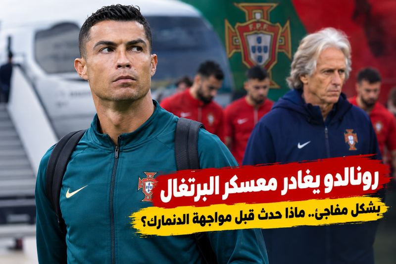 رونالدو يغادر معسكر البرتغال بشكل مفاجئ.. ماذا حدث قبل مواجهة الدنمارك؟