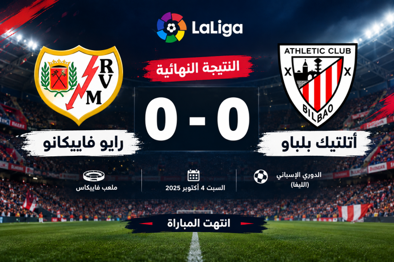 رايو فاييكانو ضد أتلتيك بلباو: النتيجة النهائية 0 – 0